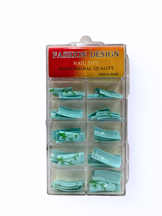 Fashion Design Nail Tips 70pc - Bamboo