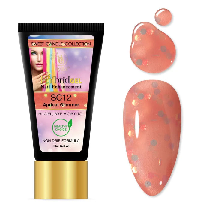 HYBA BEAUTY HyGel Sweet Candie Collection 30ml - Apricot Glimmer #SC12