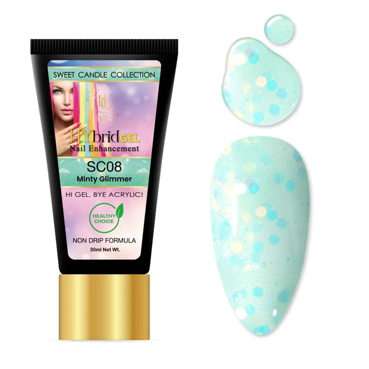 HYBA BEAUTY HyGel Sweet Candie Collection 30ml - Minty Glimmer #SC08