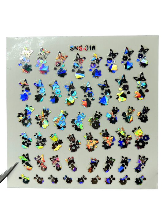 LECECIA Seashell Holographic Nail Stickers - SNS-018