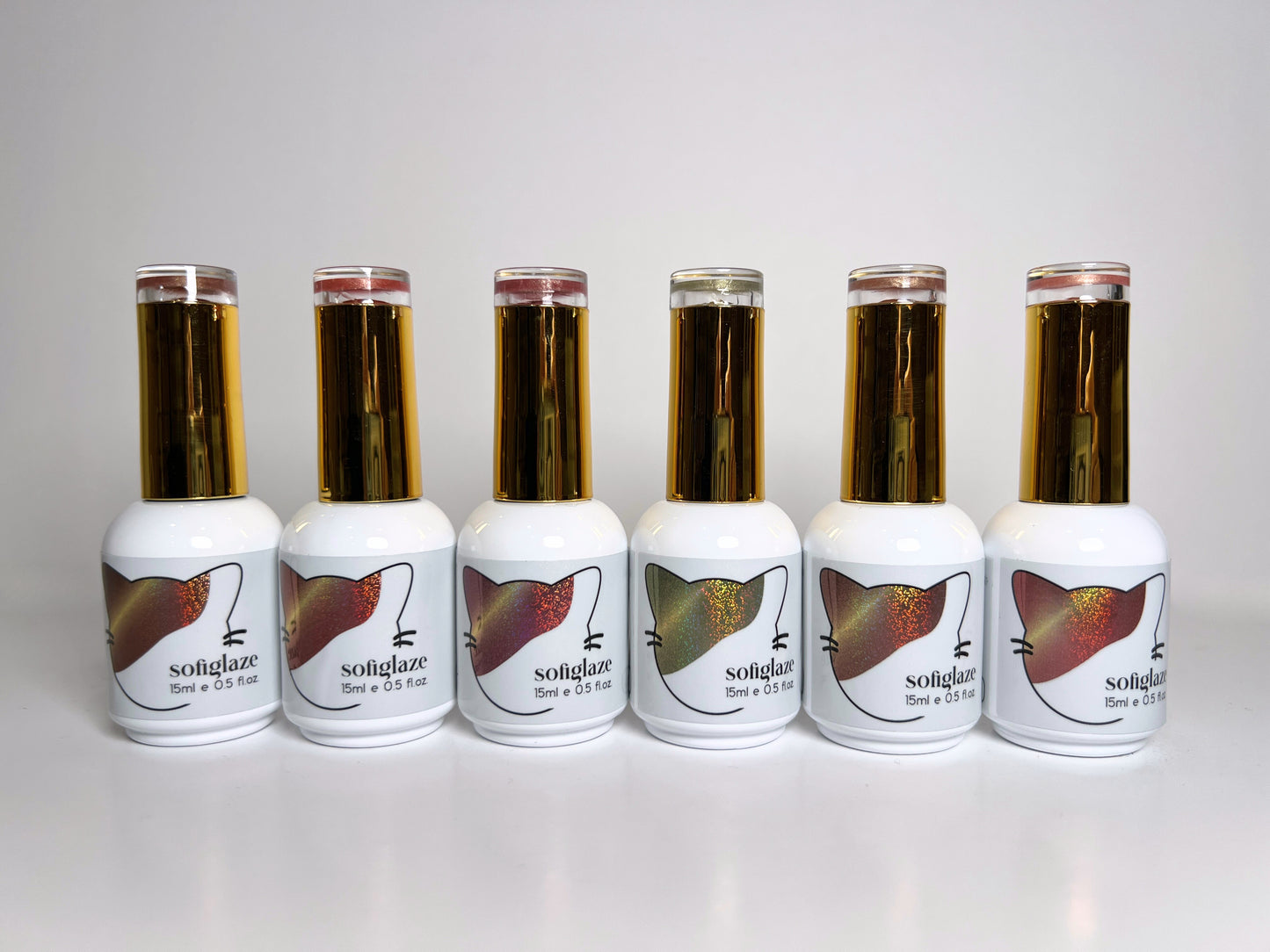 SOFIGLAZE Gel Color 0.5oz Pristine Halo Series Cat Eye - 24Pc Full Set