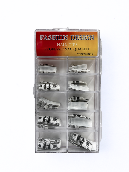 Fashion Design Nail Tips 70pc - Money #2