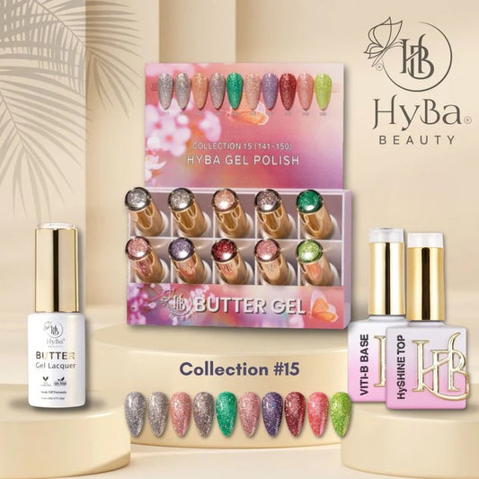 HYBA BEAUTY Butter Gel Polish 12ml - SERIES 15 (#141 - #150)