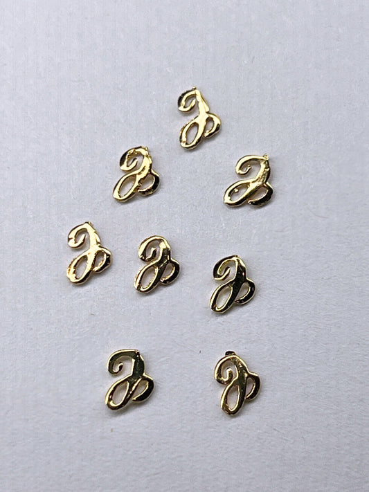 90's Gold Alphabet Charms - Letter J