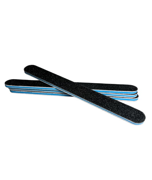 BEAUTY20 Regular Nail Files 7" - BLACK