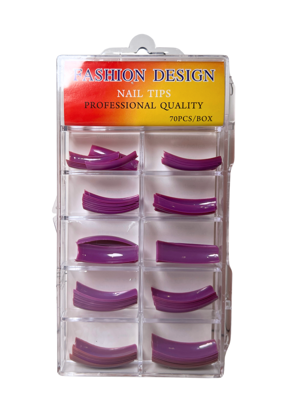 Fashion Design Nail Tips 70pc - Purple Color