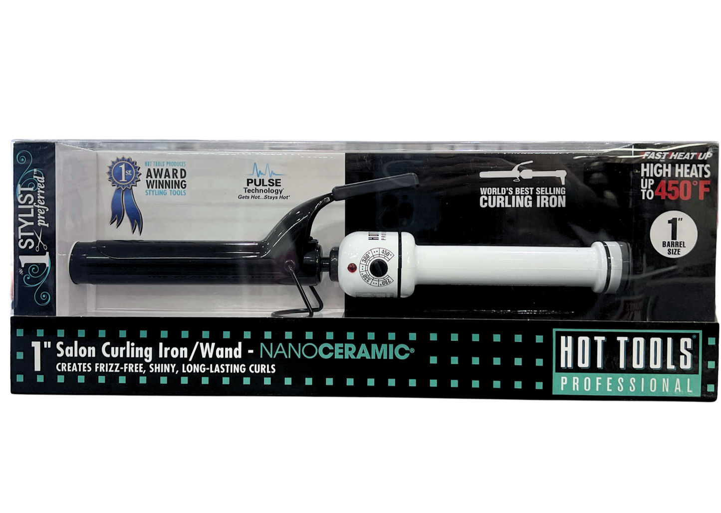 HOT TOOLS Professional Nano Ceramic 1" Salon Curling Iron/Wand