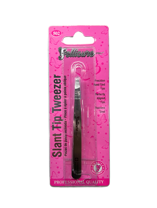 GELLICURE PRO★ Slant Tip Tweezer - Silver