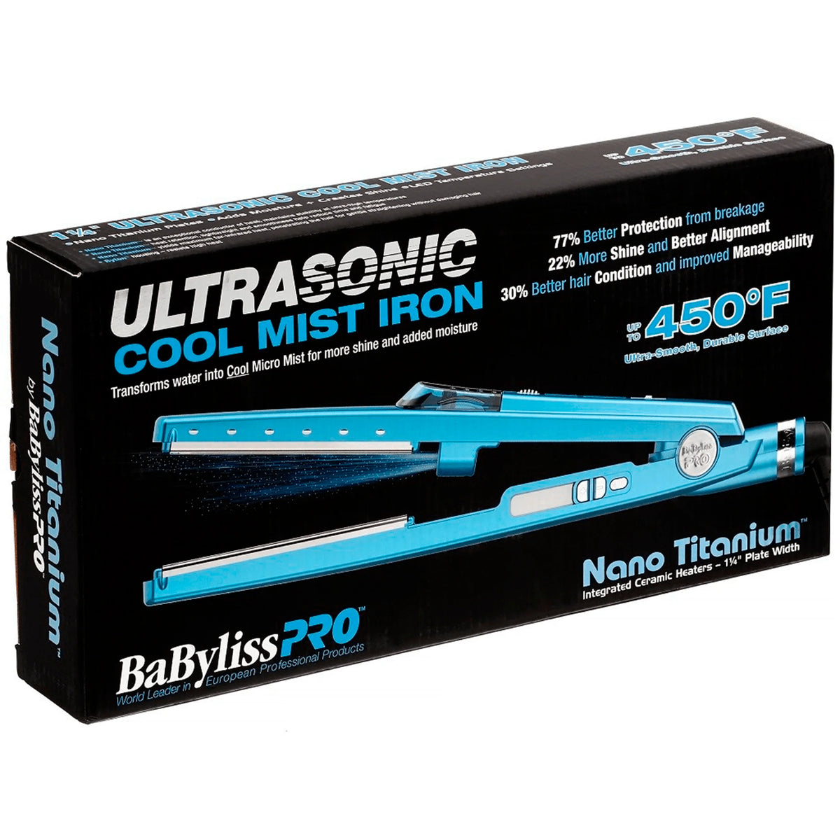 BaByliss®PRO Nano Titanium 1 1/4" Ultrasonic Cool Mist Iron