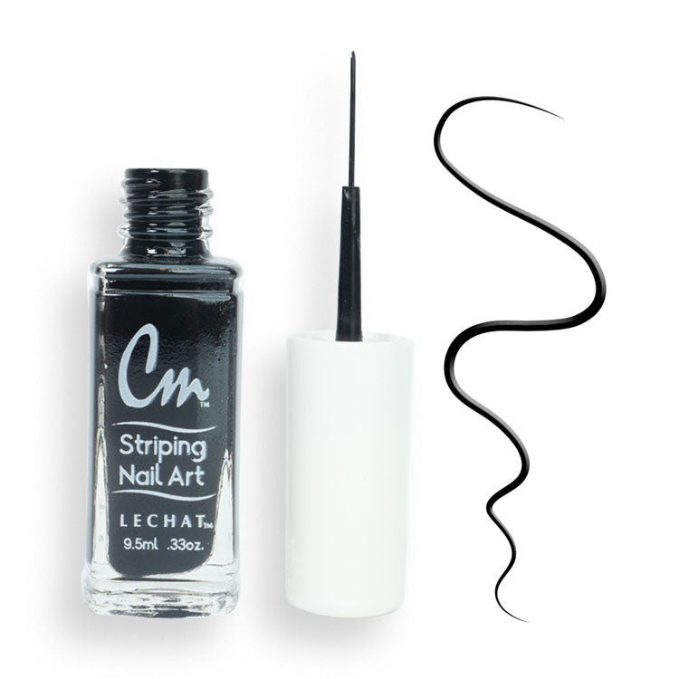 LECHAT CM Striping Nail Art Polish 0.33oz - Black #CM01