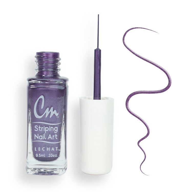 LECHAT CM Striping Nail Art Polish 0.33oz - Royal Purple #CM24