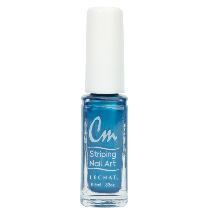 LECHAT CM Striping Nail Art Polish 0.33oz - Ocean Blue #CM25