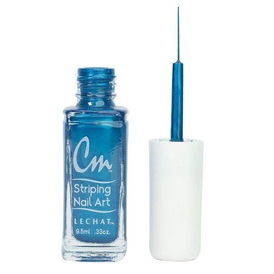 LECHAT CM Striping Nail Art Polish 0.33oz - Ocean Blue #CM25