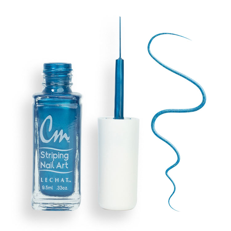 LECHAT CM Striping Nail Art Polish 0.33oz - Ocean Blue #CM25