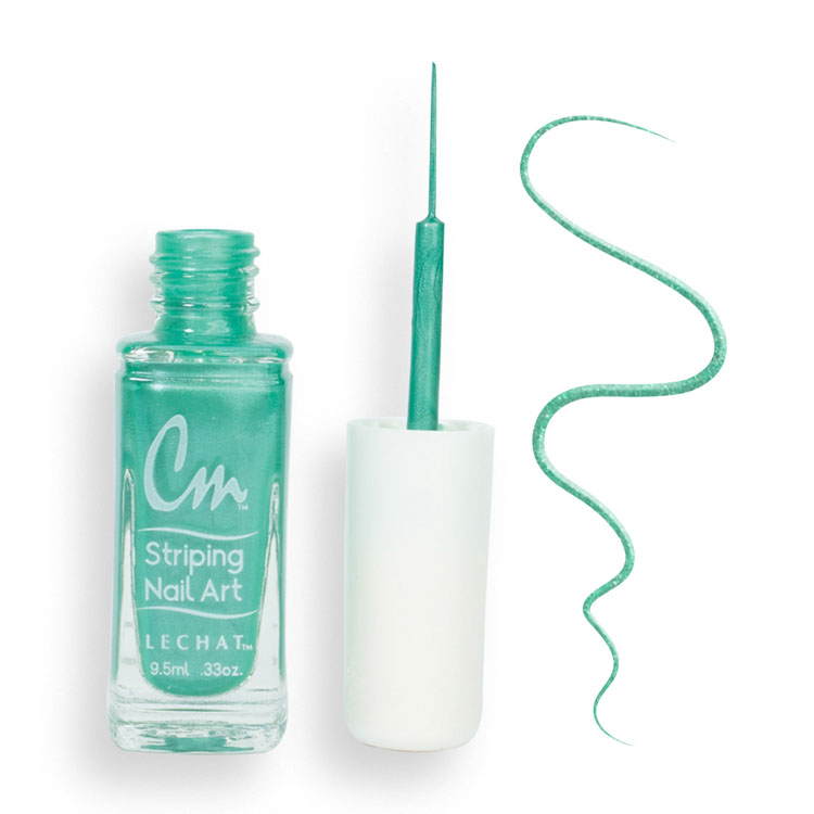 LECHAT CM Striping Nail Art Polish 0.33oz - Ashy Green #CM26