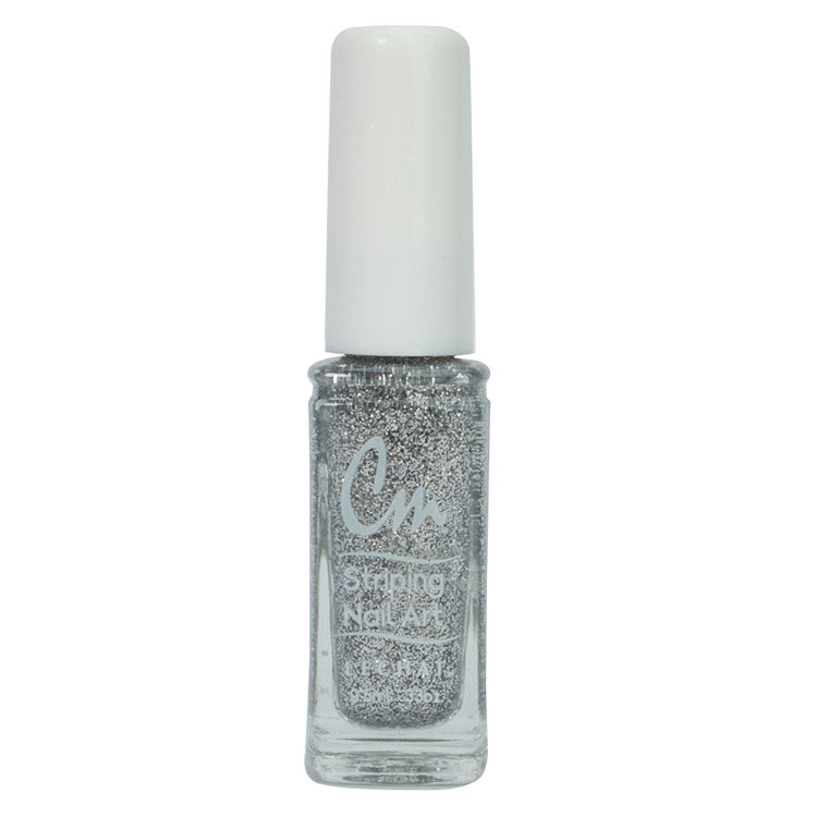 LECHAT CM Striping Nail Art Polish 0.33oz - Silver Glitter #CM29