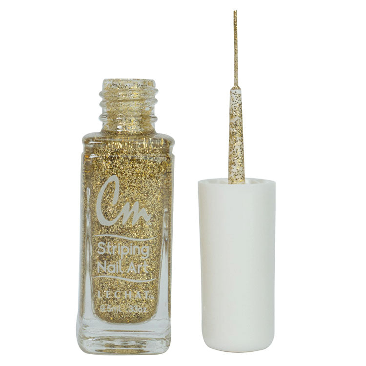 LECHAT CM Striping Nail Art Polish 0.33oz - Gold Glitter #CM31