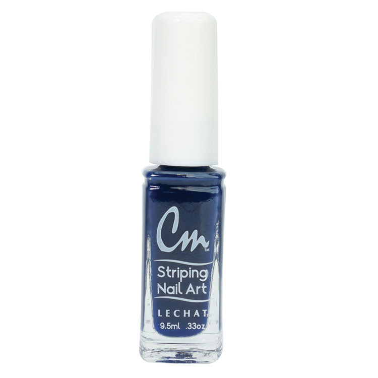 LECHAT CM Striping Nail Art Polish 0.33oz - Navy Blue #CM35