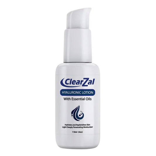 ClearZal hyaluronic lotion bottle on a white background