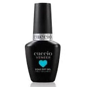 Cuccio nail polish bottle on a white background