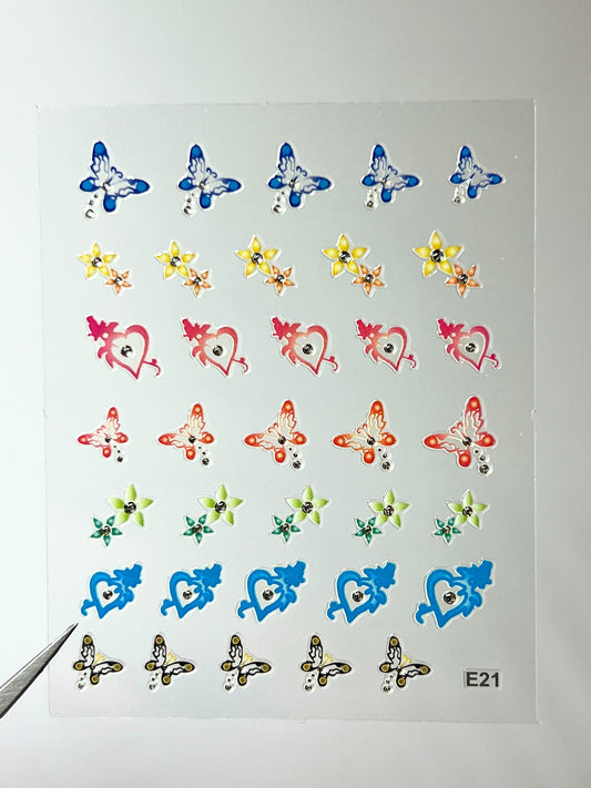 BEAUTY20 Point Nail Stickers - E21