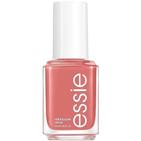 Essie nail polish bottle with a white cap on a white background