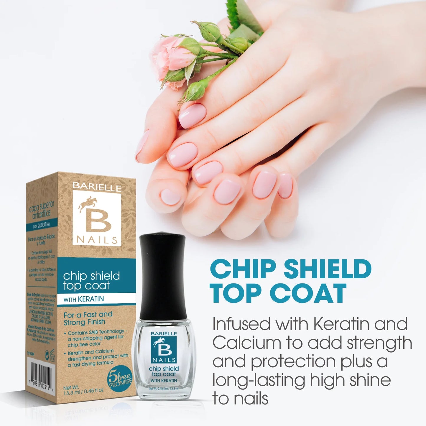 BARIELLE Chip Shield Top Coat With Keratin