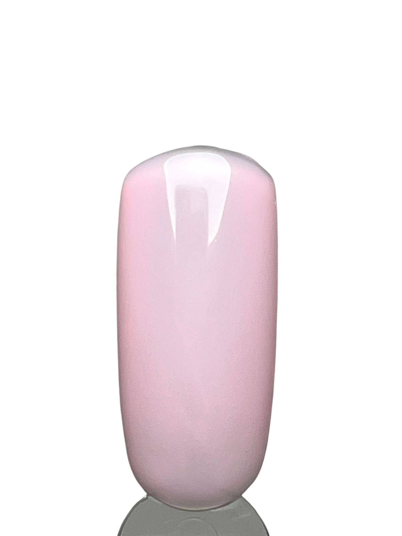 Pink nail polish bottle on a white background