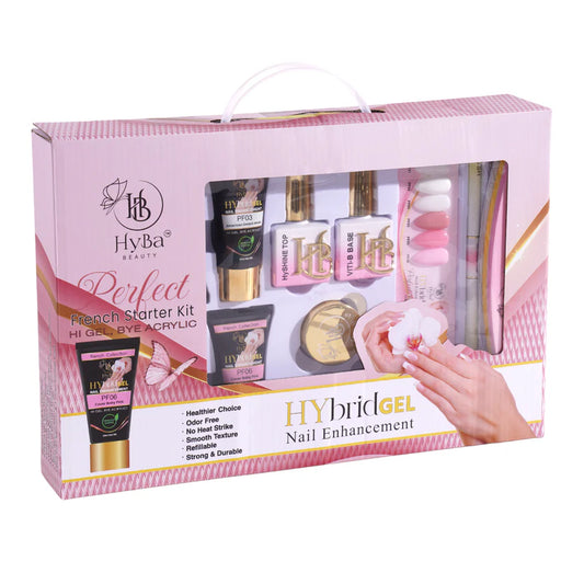 HYBA BEAUTY HyGEL™ Hybrid Gel Nail System - Perfect French Starter Kit