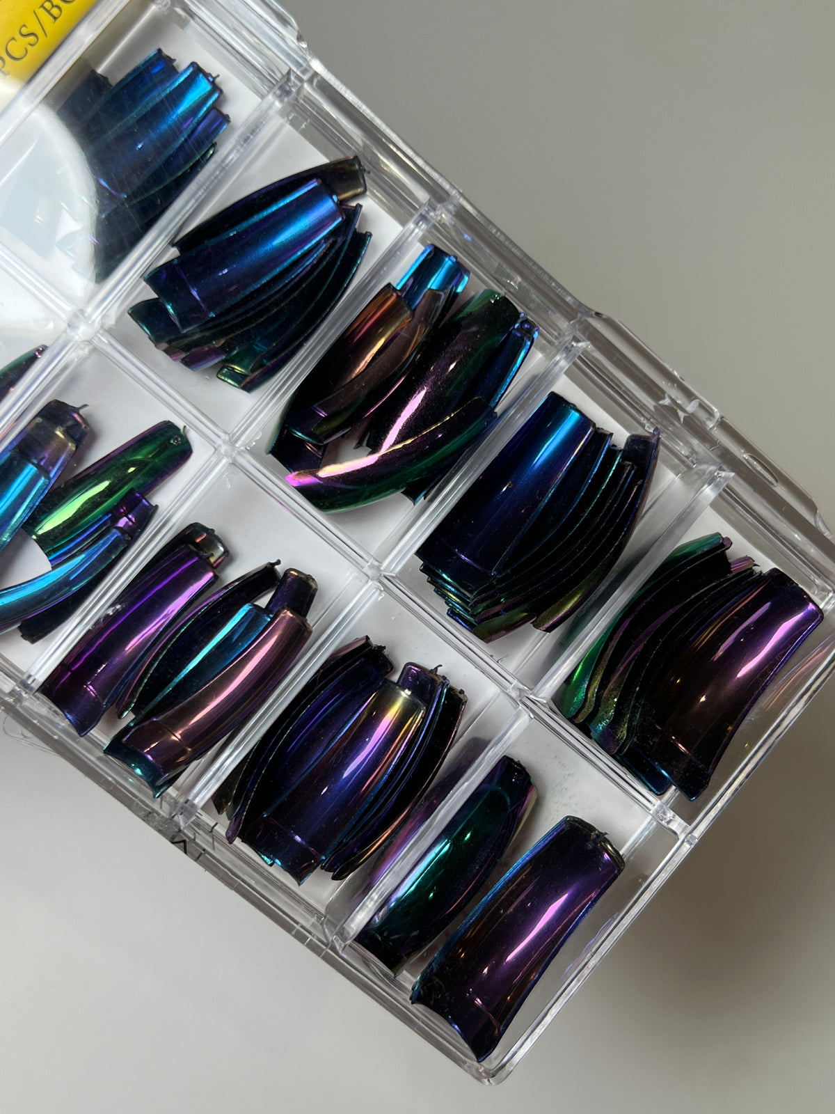 Fashion Design Nail Tips 70pc - Oil Slick Chrome