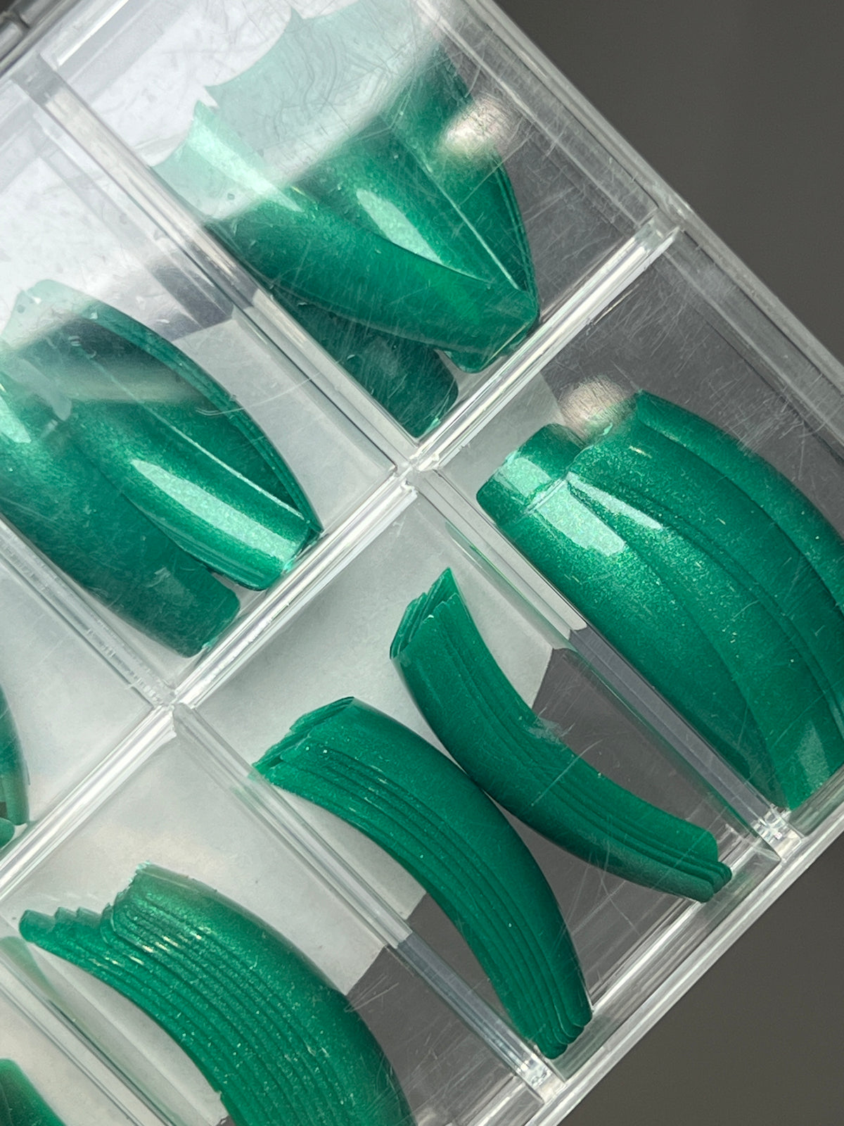 Lamour Nail Products Color Tips 110pc - Shimmer Teal