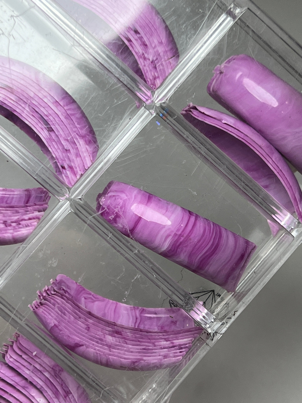 Tip Jar Fashion Nail Tips  Curve 110pc - Purple Marble