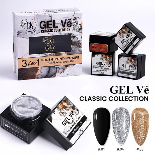 HYBA BEAUTY GEL Vẽ Prime Collection Artist Gel / 4pcs set (15g each)