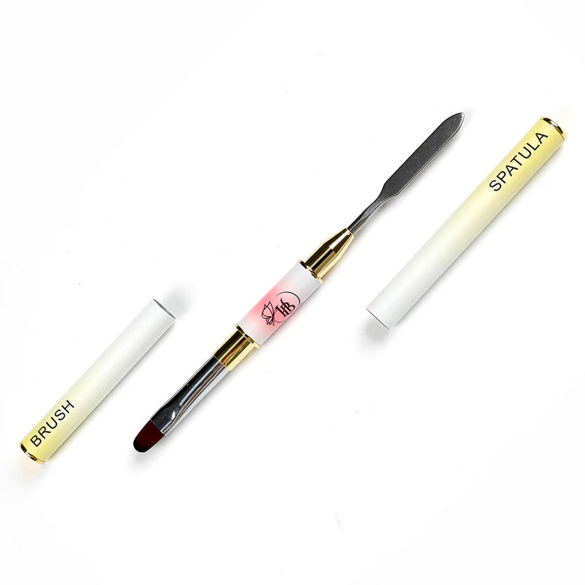HYBA BEAUTY #15 HYBRID Dual Brush + Spatula