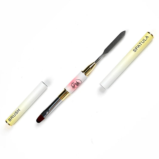 HYBA BEAUTY #15 HYBRID Dual Brush + Spatula