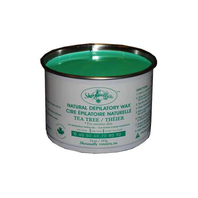 SHARONELLE Natural Depilatory Wax Tea Tree 14oz