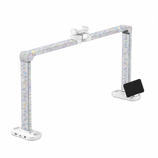 Foldable Half Moon LED Desk Lamp (Rectangle) - Rhinestone