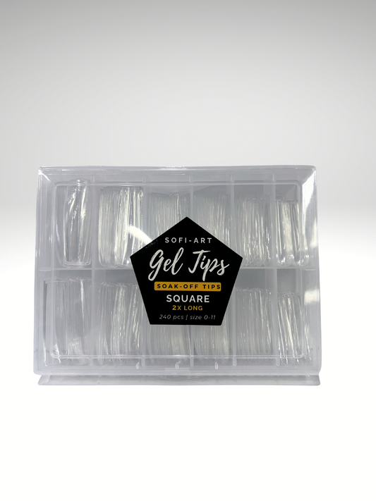 SOFI-ART Gel Tips 240 pcs - Square 2X Long