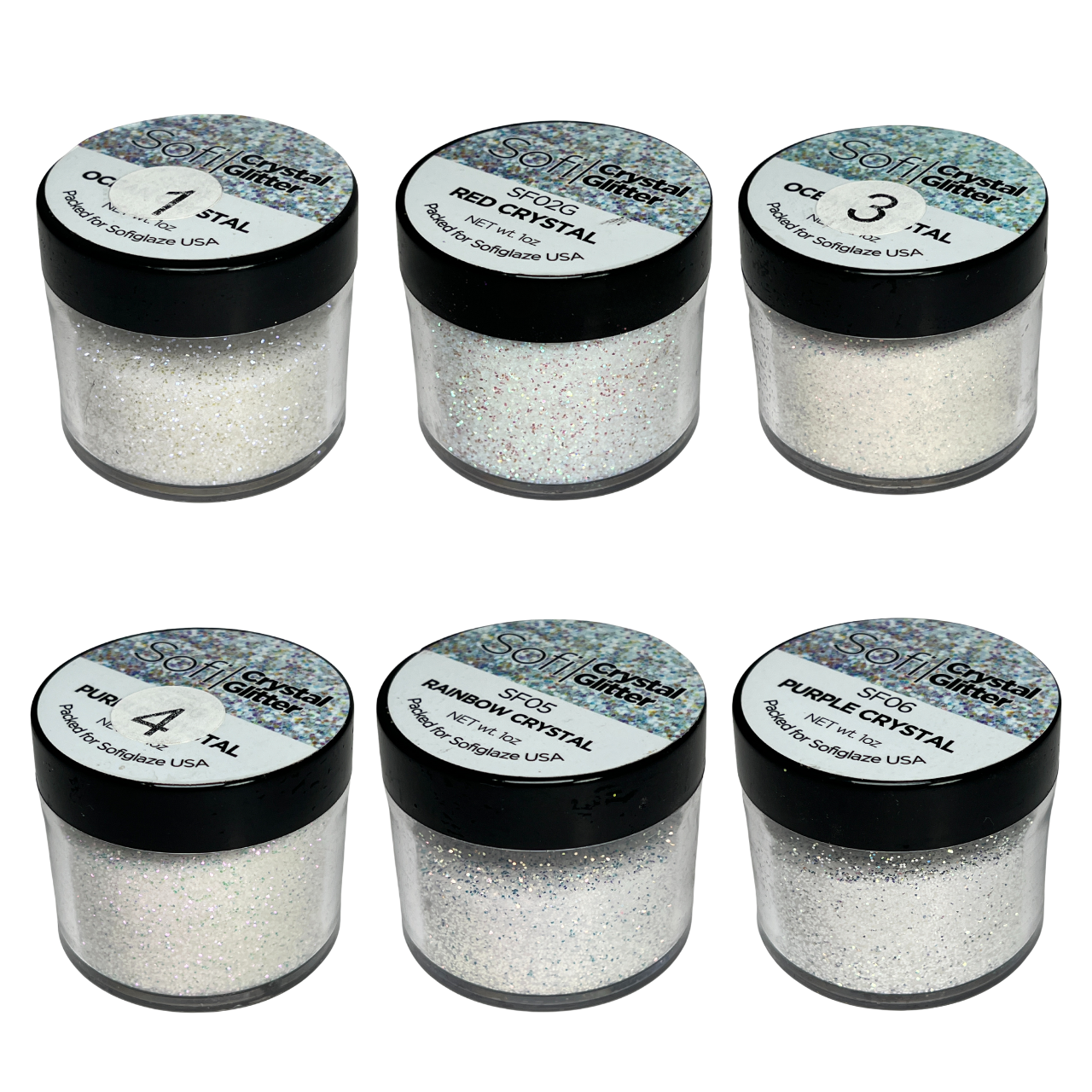 SOFI Crystal Glitter 1oz - Full Set
