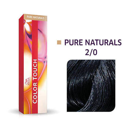 WELLA Color Touch Pure Naturals Multidimensional Demi-Permanent Color - 2/0 (Darkest Brown/Natural)