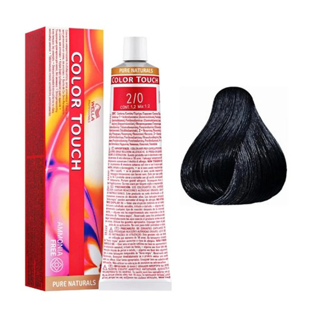 WELLA Color Touch Pure Naturals Multidimensional Demi-Permanent Color - 2/0 (Darkest Brown/Natural)