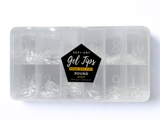 SOFI-ART Gel Tips 504 pcs - Round Short