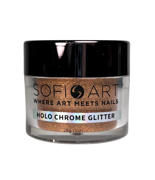 SOFIART Chrome Glitter 1oz - Holo Orange GLS016