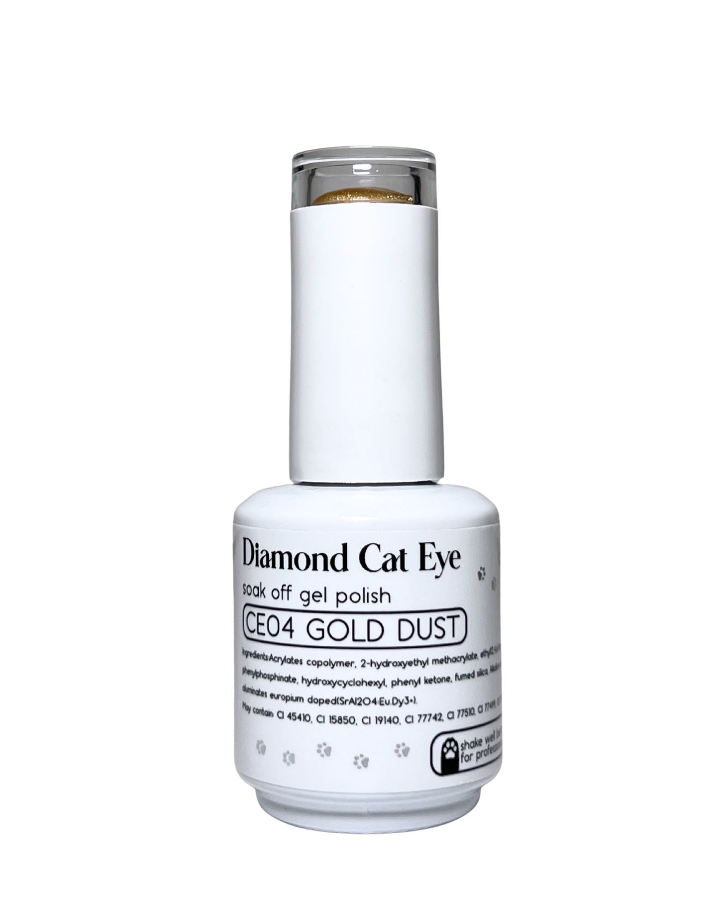 SOFIGLAZE Gel Color 0.5oz Diamond Cat Eye - CE04 Gold Dust
