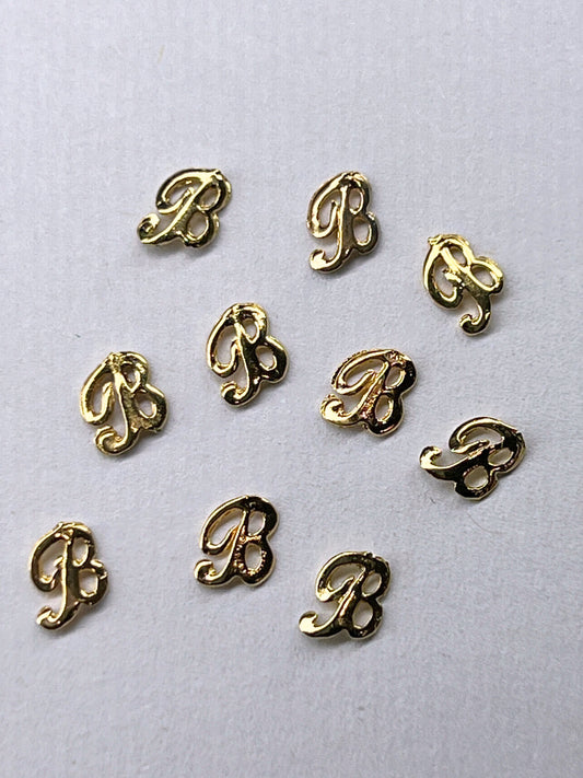 90's Gold Alphabet Charms - Letter B