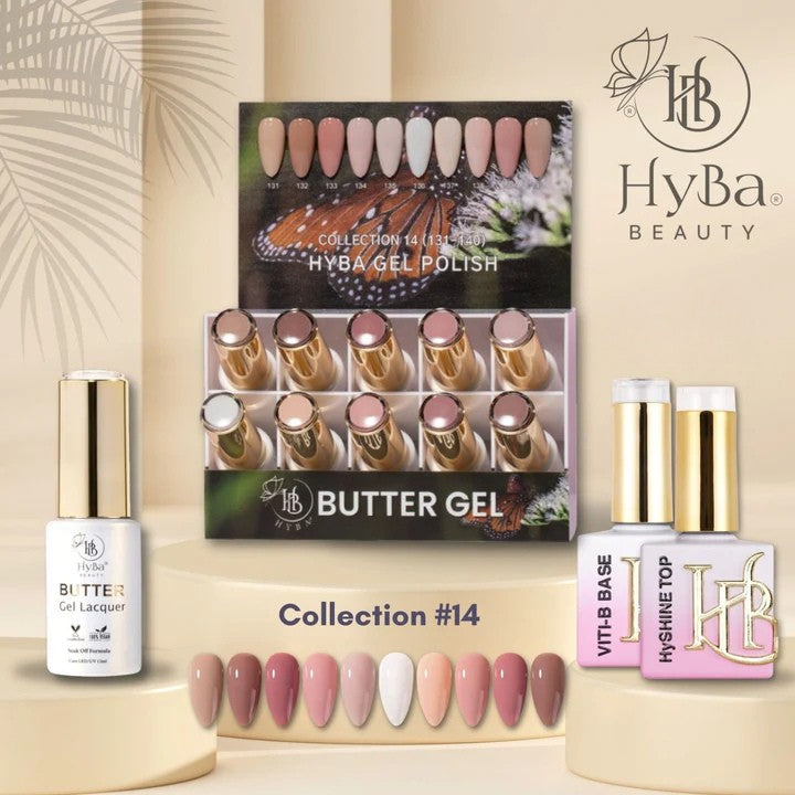 HYBA BEAUTY Butter Gel Polish 12ml - SERIES 14 (#131 - #140)