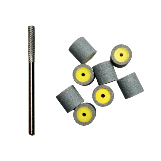 SBAND Buffer Bands 10ct w/ Natural Nail Buffer Bit - Fine