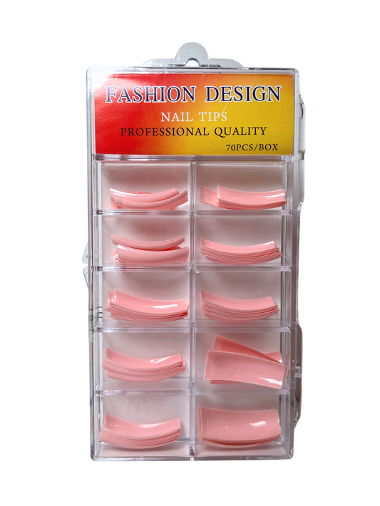 Fashion Design Nail Tips 70pc - Pink Color