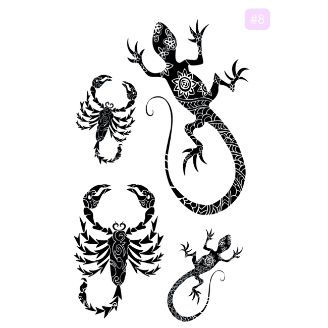 BarShe Temporary Body Tattoos - #008