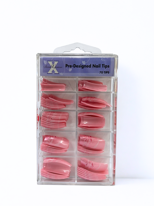 SCENT XPERIENCE Pre-Designed Nail Tips 70pc - Butterfly Lace